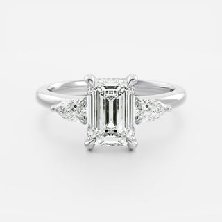 Oval Three Stone Lab Grown Diamond Engagement Ring