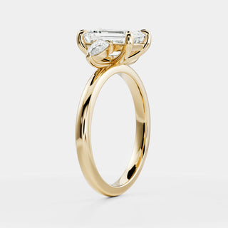Oval Three Stone Lab Grown Diamond Engagement Ring