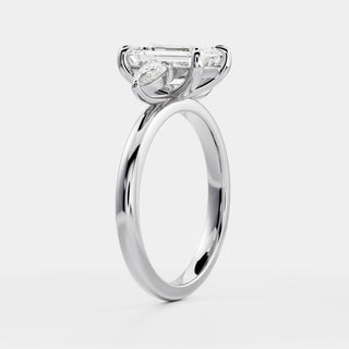 Oval Three Stone Lab Grown Diamond Engagement Ring