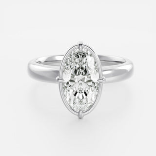 Oval Three Stone Lab Grown Diamond Engagement Ring