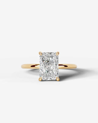 Radiant Hidden Halo Lab Grown Diamond Engagement Ring