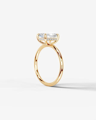 Radiant Hidden Halo Lab Grown Diamond Engagement Ring