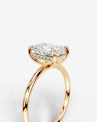 Radiant Hidden Halo Lab Grown Diamond Engagement Ring