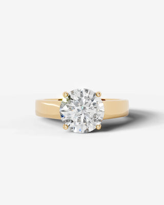 Round Bold Solitaire Lab Grown Diamond Engagement Ring