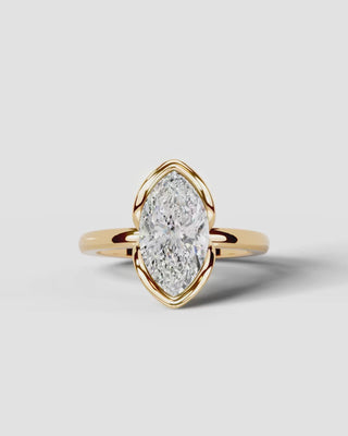 Marquise Solitaire With Tulip Prongs Lab Grown Diamond Engagement Ring