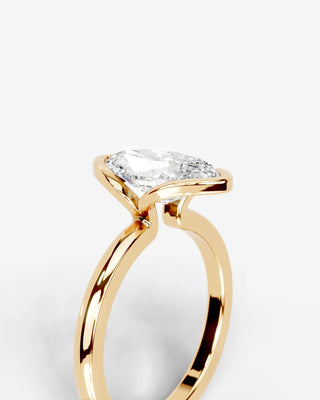 Marquise Solitaire With Tulip Prongs Lab Grown Diamond Engagement Ring