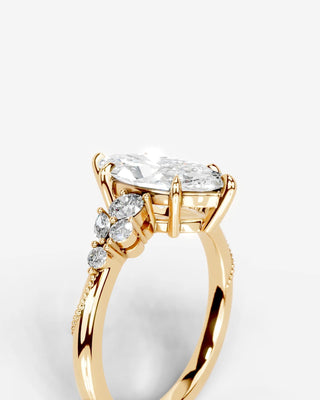 Marquise Solitaire With Tulip Prongs Lab Grown Diamond Engagement Ring