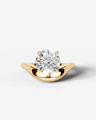 Round Swirl Solitaire Lab Grown Diamond Engagement Ring
