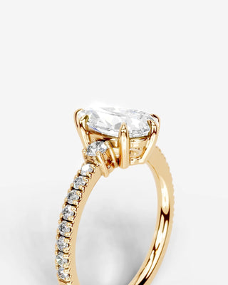 Marquise Solitaire With Tulip Prongs Lab Grown Diamond Engagement Ring