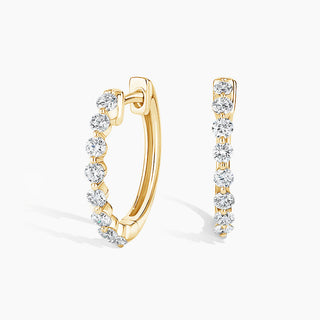 0.5 TCW Round Cut Hoops Moissanite Earrings 5
