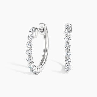 0.5 TCW Round Cut Hoops Moissanite Earrings 3