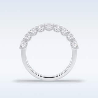 Moissanite Bridal Set – 3.0 CT Round Cut Engagement Ring with Matching Band 7