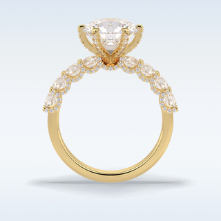 Moissanite Bridal Set – 3.0 CT Round Cut Engagement Ring with Matching Band
