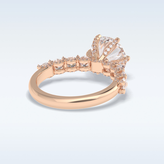 Moissanite Bridal Set – 3.0 CT Round Cut Engagement Ring with Matching Band
