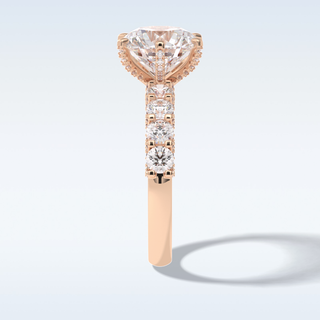 Moissanite Bridal Set – 3.0 CT Round Cut Engagement Ring with Matching Band