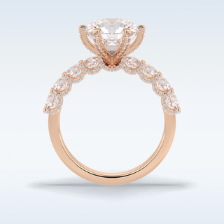 Moissanite Bridal Set – 3.0 CT Round Cut Engagement Ring with Matching Band