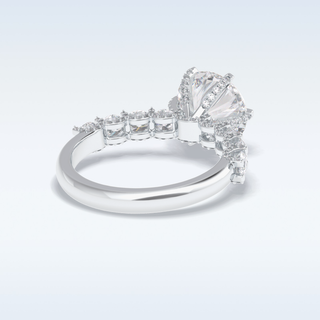 Moissanite Bridal Set – 3.0 CT Round Cut Engagement Ring with Matching Band