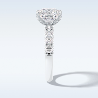 Moissanite Bridal Set – 3.0 CT Round Cut Engagement Ring with Matching Band