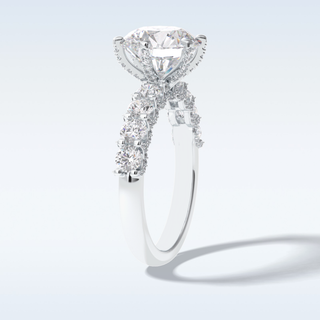 Moissanite Bridal Set – 3.0 CT Round Cut Engagement Ring with Matching Band