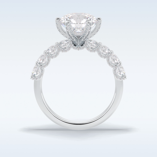 Moissanite Bridal Set – 3.0 CT Round Cut Engagement Ring with Matching Band