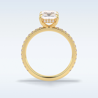 2.5 CT Pave Engagement Ring Featuring Radiant Moissanite