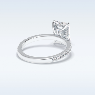 2.5 CT Pave Engagement Ring Featuring Radiant Moissanite