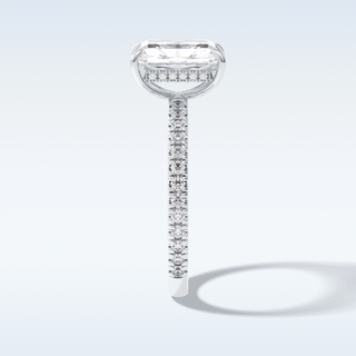 2.5 CT Pave Engagement Ring Featuring Radiant Moissanite