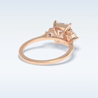 Elegant 2.5 CT Three Stones Engagement Ring Featuring Radiant Moissanite