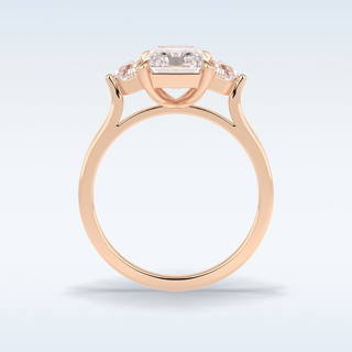 Elegant 2.5 CT Three Stones Engagement Ring Featuring Radiant Moissanite