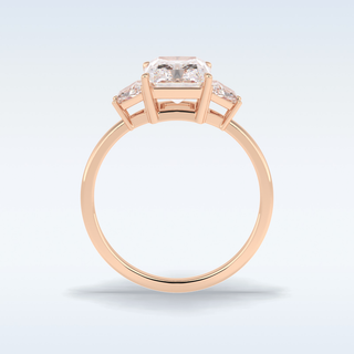 Elegant 3.0 CT Three Stones Engagement Ring Featuring Radiant Moissanite