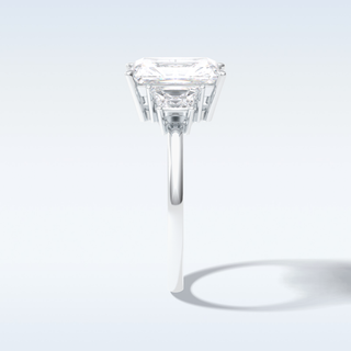 Elegant 3.0 CT Three Stones Engagement Ring Featuring Radiant Moissanite