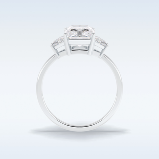 Elegant 3.0 CT Three Stones Engagement Ring Featuring Radiant Moissanite
