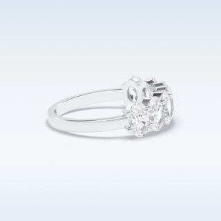 Moissanite Bridal Set – 2.5 CT Round Cut Engagement Ring with Matching Band 10