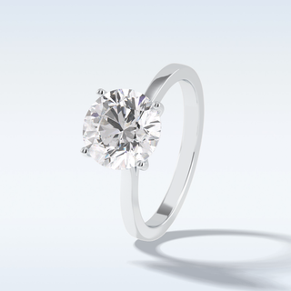 Moissanite Bridal Set – 2.5 CT Round Cut Engagement Ring with Matching Band 6