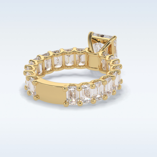 3.05 CT Pave Engagement Ring Featuring Radiant Moissanite 9