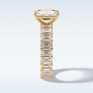 3.05 CT Pave Engagement Ring Featuring Radiant Moissanite 11