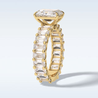 3.05 CT Pave Engagement Ring Featuring Radiant Moissanite 12