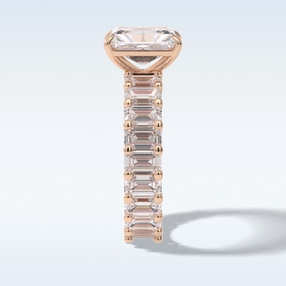 3.05 CT Pave Engagement Ring Featuring Radiant Moissanite 18