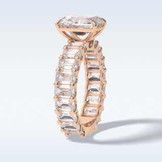 3.05 CT Pave Engagement Ring Featuring Radiant Moissanite 19
