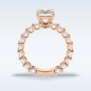 3.05 CT Pave Engagement Ring Featuring Radiant Moissanite 21