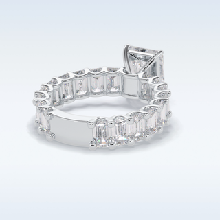 3.05 CT Pave Engagement Ring Featuring Radiant Moissanite 2