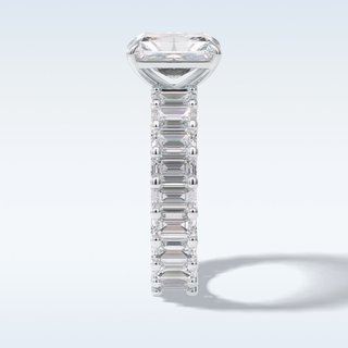 3.05 CT Pave Engagement Ring Featuring Radiant Moissanite 4