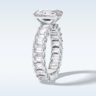 3.05 CT Pave Engagement Ring Featuring Radiant Moissanite 5