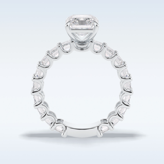 3.05 CT Pave Engagement Ring Featuring Radiant Moissanite 7
