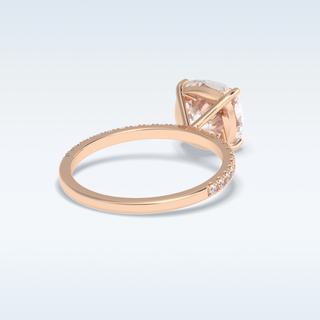 3.05 CT Pave Engagement Ring Featuring Cushion Moissanite