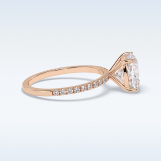 3.05 CT Pave Engagement Ring Featuring Cushion Moissanite