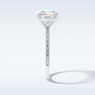 3.05 CT Pave Engagement Ring Featuring Cushion Moissanite