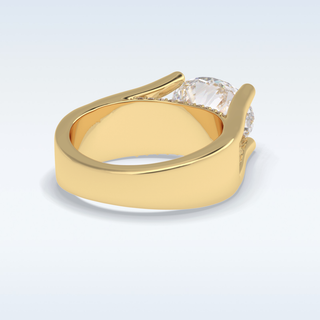 3.0 CT Pave Engagement Ring Featuring Oval Moissanite