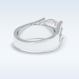 3.0 CT Pave Engagement Ring Featuring Oval Moissanite
