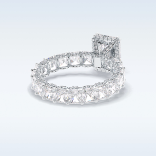 Elegant 3.0 CT Pave & Hidden Halo Engagement Ring Featuring Radiant Moissanite